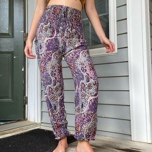 purple harem pants